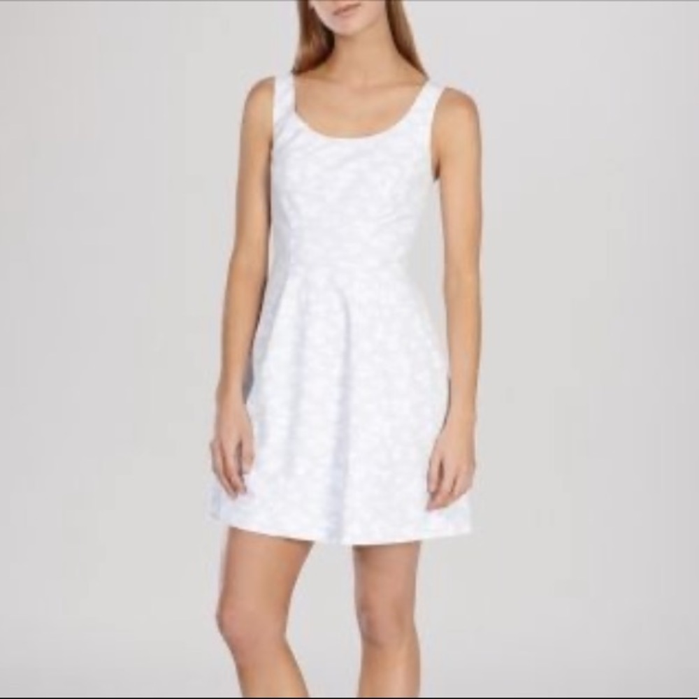 Karen Millen White Jacquard Cloud Dress